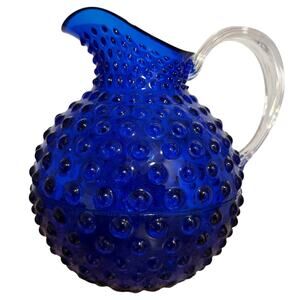 Mario Luca Giusti Sister Rosetta Acrylic Pitcher Jug Royal Blue Textured Surface